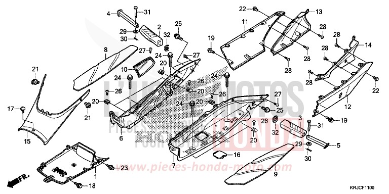 TOLE DE PLANCHER/CACHE CENTRAL von S-wing ABS CHAMPAGNE BRONZE METALLIC (YR287) von 2012